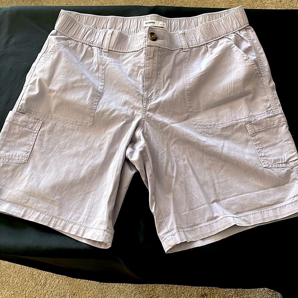 Woman’s Sz 18 shorts. NWOT, never worn. Light lavender. Ready for Spring!